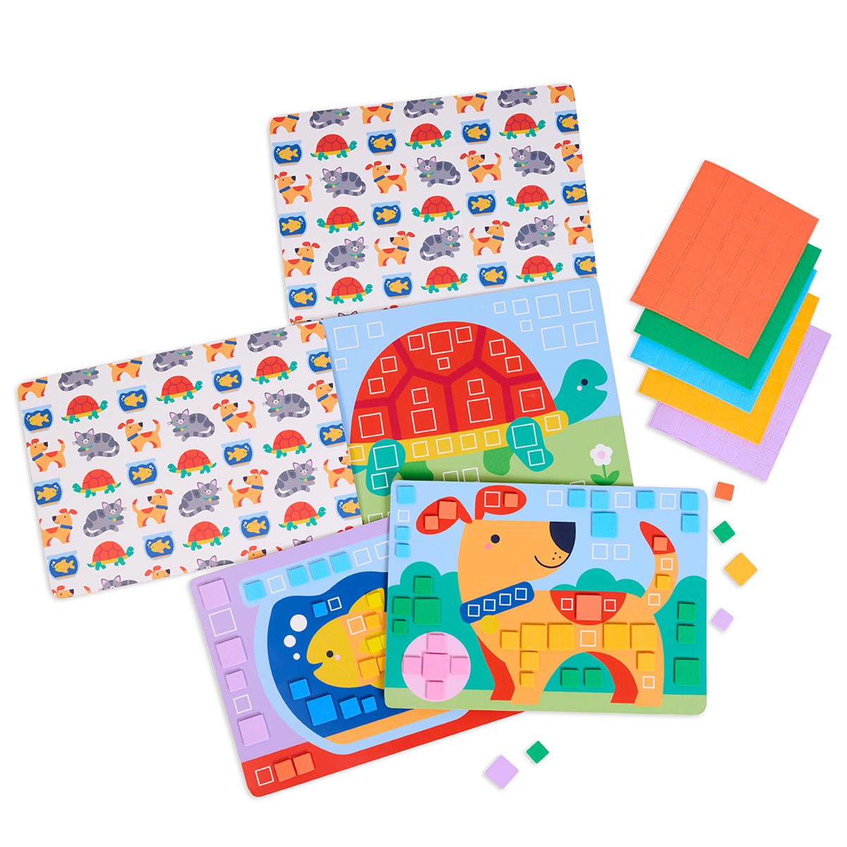 Atelier Mosaïque Animaux Oxybul - Kit Créatif Pour Enfants 3-6 Ans, Boîte Rangement éco-conçue